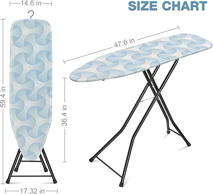 APEXCHASER Ironing Board, Full Size Steam Iron Board, Large Heavy-Duty Sturdy - Image 5