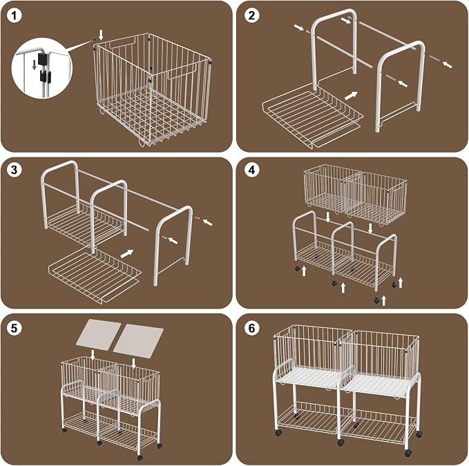 FOLLOWIN Rolling Laundry Cart - Image 9