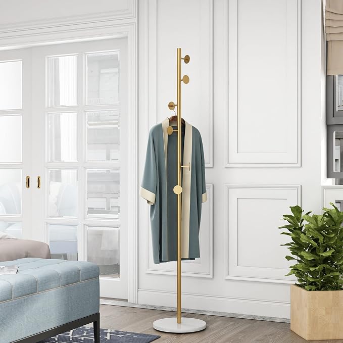 Gold Coat Racks, Metal Coat Rack Freestanding - Image 5