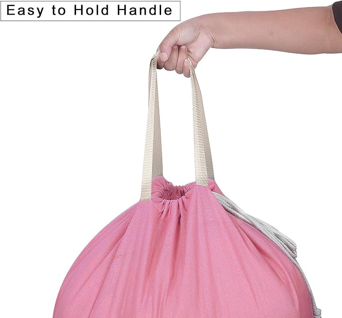 Heavy Duty Laundry Bag with Drawstring and Handle, Extra Large Travel Dirty - Image 3