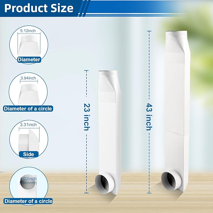 Adjustable Periscope Dryer Vent 23-43", Upgraded 304 Stainless Steel - Image 2