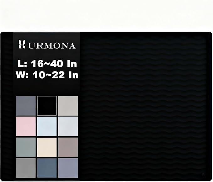 URMONA 34'' x 22'' Waterproof Silicone Under Sink Mat Cabinet and Counter by URMONA