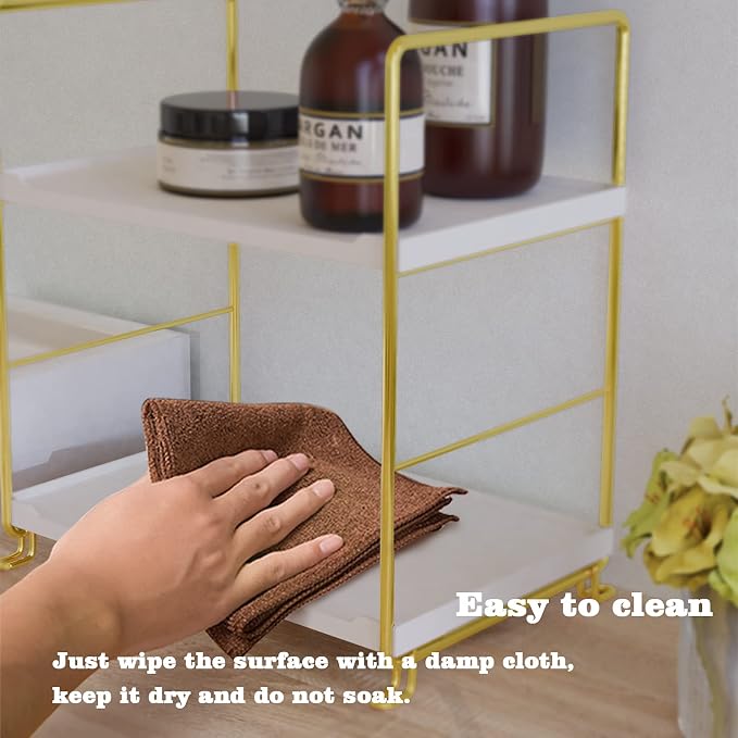 2-Tier Bathroom Countertop Organizer Perfume Organizer Makeup Shelf Bedroom - Image 7