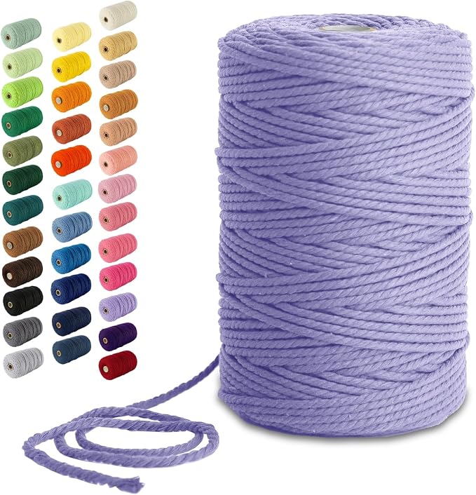 Nook Theory Macrame Cord - 3mm 220 Yards Cotton Rope by NookTheory