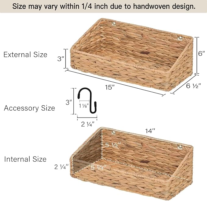 StorageWorks Woven Wall Baskets - Image 3