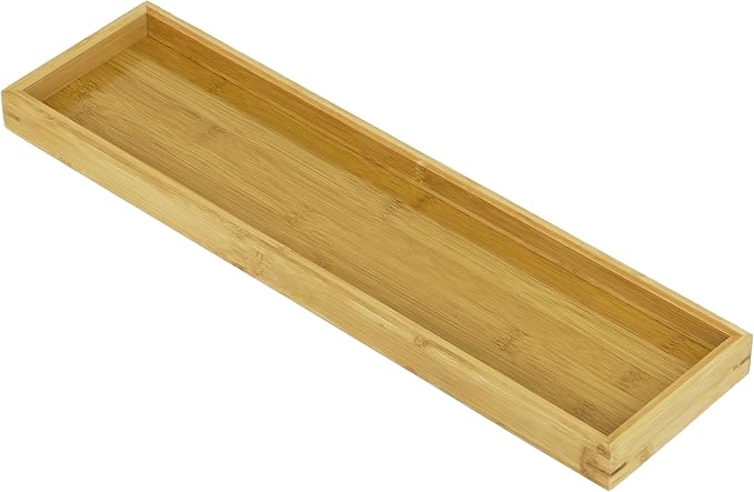 Bam & Boo Natural Bamboo Serving Tray Modern Rectangular by BamBoo