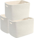 3 Pack Woven Storage Baskets for Shelves, 13.5"×11"×9.5"Organizing Bins by HZFTJOY