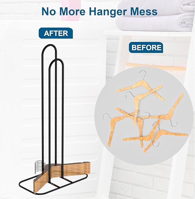 EASTTOWEST Hanger Stacker Organizer, 33 inch Height Stand, Clothes Hanger - Image 6