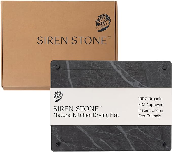 Natural Dish Drying Mat – Eco-Friendly, Rapid-Dry Technology | Modern Design | by SirenStone