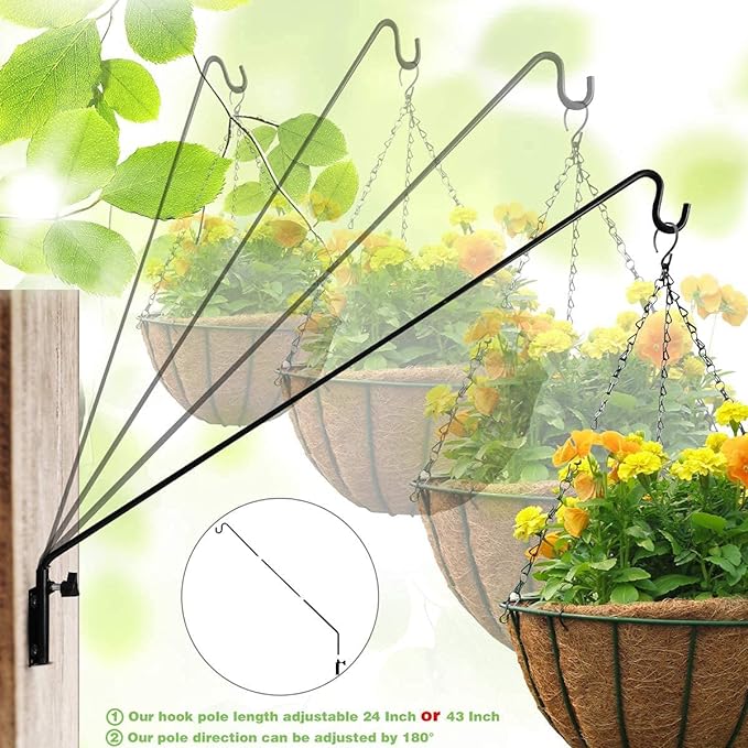 Heavy Duty Extended Reach Wall Mounted Deck Hook Wall Pole, Wall Bracket - Image 3