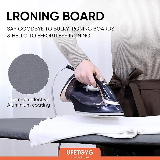 Classic Ironing Board 43" X 13" W/with Iron Rest | Full Metal Construction| - Image 7