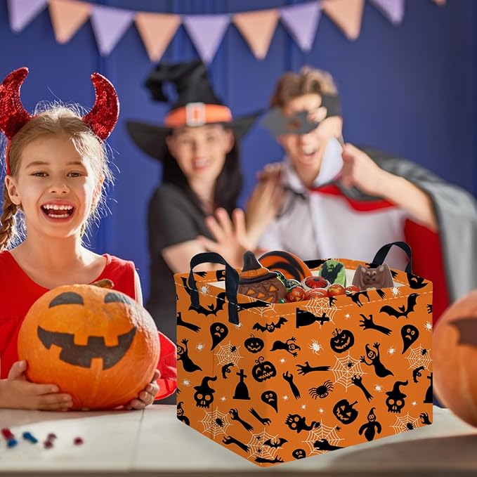 Rectangular Halloween Basket, Trick or Treat Basket - Image 5
