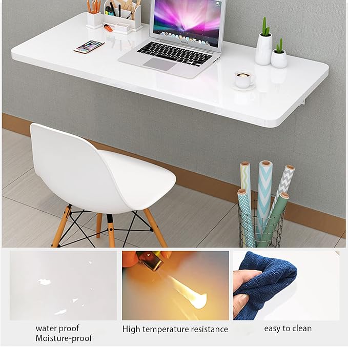 Wall Mounted Folding Table, Fold Down Floating Desk - Image 5