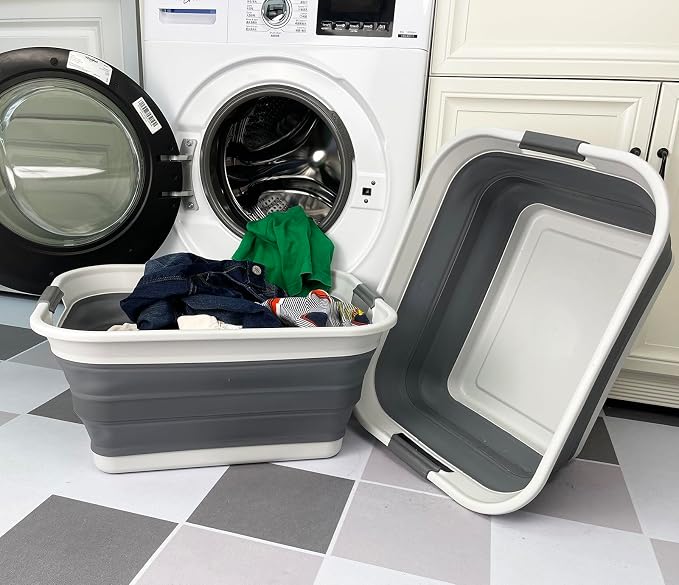 SAMMART 42L Collapsible Plastic Laundry Basket - Image 3