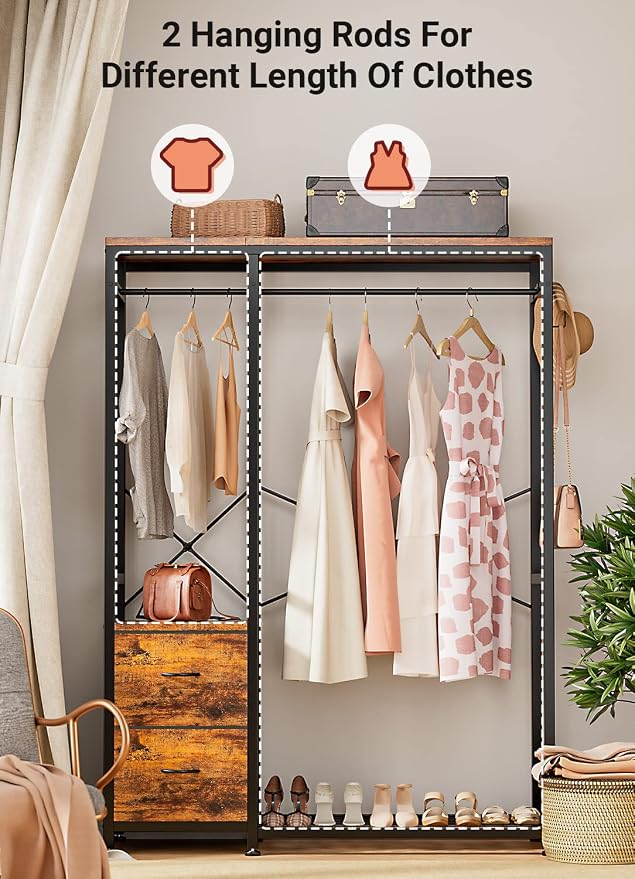 Lulive Clothes Rack, Heavy Duty Garment Rack - Image 2
