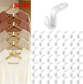 Clothes Hanger Connector Hooks 50PCS Plastic Hooks Cascading Hangers Space by uccm