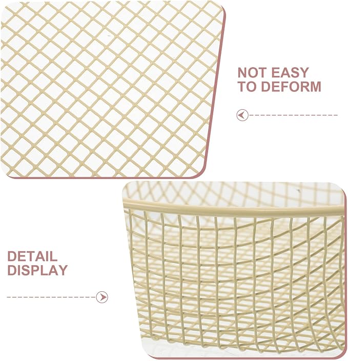 Uonlytech Wire Basket Desktop Storage Organizer Metal Wire Basket - Image 3
