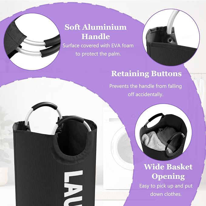 Set of 2 Collapsible Laundry Baskets - Image 5