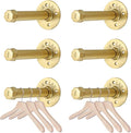 BTSKY 6 Pack Clothes Rack with Screws, 6 Inch Metal Industrial Pipe Clothes Bars by BTSKY