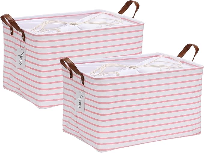 Hinwo 31L Large Storage Bins, Foldable Clothes Storage Baskets by Hinwo