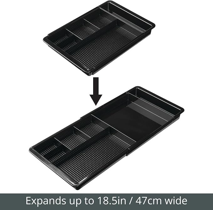 mDesign Expandable Plastic Drawer Organizer and Storage Container - Image 5