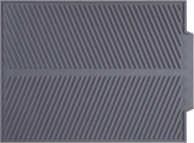 Dish Drying Mat for Kitchen Counter, Silicone Large Dish Drying Pad, Easy Clean by HOME
