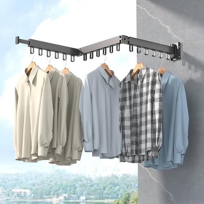 Clothes Drying Rack, Laundry Drying Rack Wall Mount by iMonse
