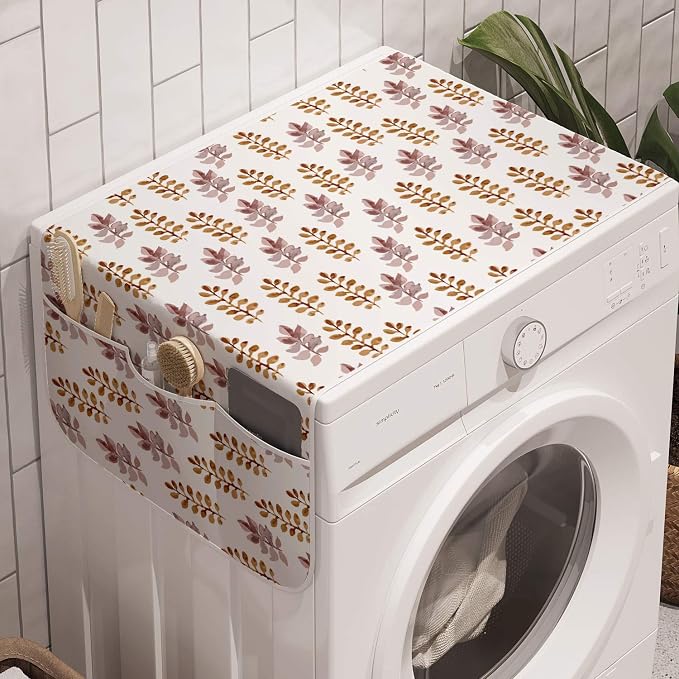 Ambesonne Nature Washing Machine Organizer, Blossom Pattern in Watercolors by Ambesonne