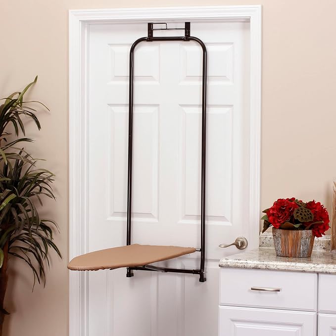 Household Essentials Over-The-Door Steeltop Ironing Board - Image 4