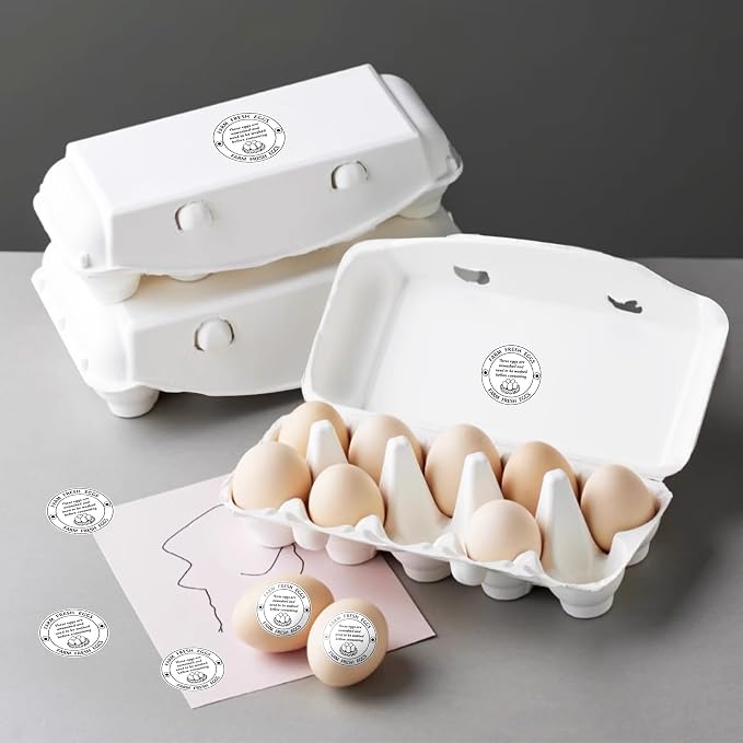 500 Pcs 2 Inch Farm Fresh Eggs Carton Labels Self-Adhesive Unwashed Stickers - Image 4
