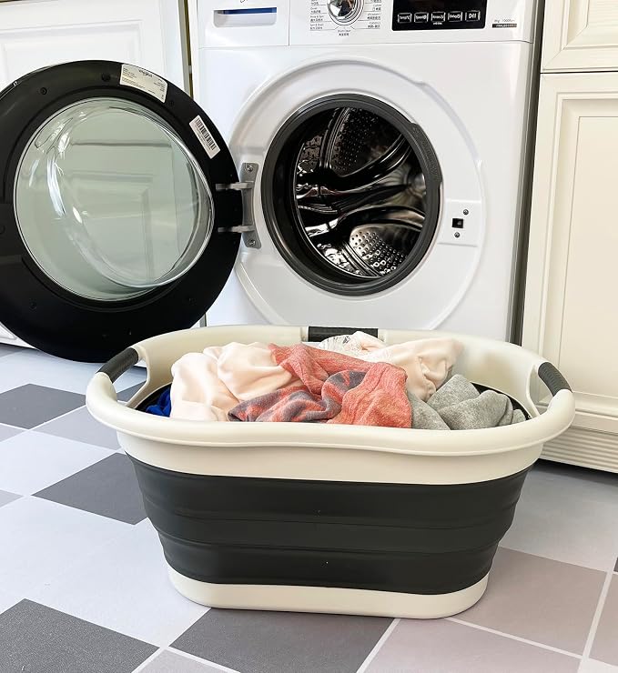 SAMMART 40L Collapsible Plastic Laundry Basket - Image 3