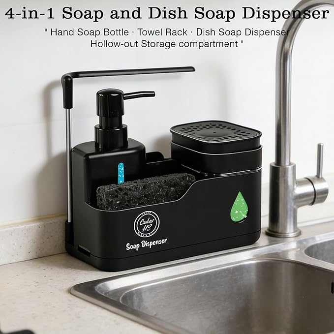 Kitchen Soap Dispenser Set – 4 in 1 Dual Pump Bottles - Image 4