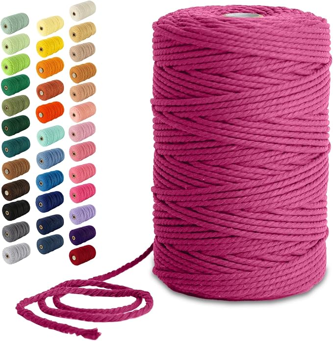 Nook Theory Macrame Cord - 3mm 220 Yards Cotton Rope by NookTheory