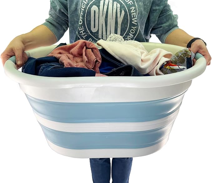 SAMMART 36L Collapsible Plastic Laundry Basket - Image 5