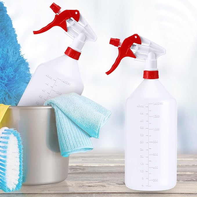 10 Pcs 48 oz Plastic Spray Bottle Bulk Refillable Empty Leakproof Heavy Duty - Image 4
