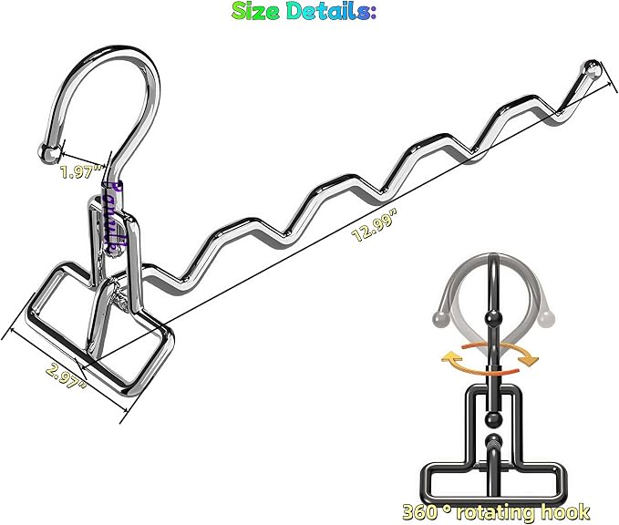 4-Pack Folding Mounted Clothes Rack, Stainless Steel Clothes Hooks Holder Space - Image 2