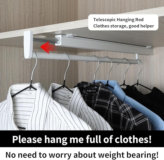 pull out closet rod pull out pants rack - Image 2