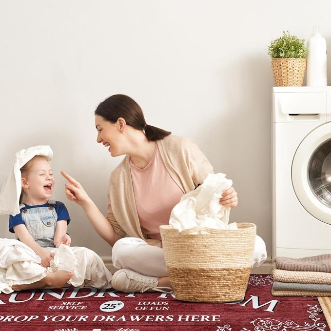 Lahome Remi Farmhouse Laundry Room Rug Runner 20"x59" Laundry Rugs and Mats - Image 2