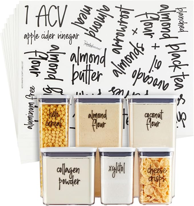 Talented Kitchen Pantry Organizer & Food Organization Stickers by TalentedKitchen