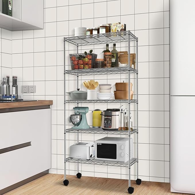 Meet perfect 5-Tier Metal Storage Shelving Unit - Image 2