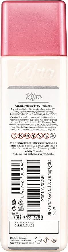 KIFRA FRESH CAPS Concentrated Laundry Fragrance 6.76 Fl Oz 200ml 80 Washing - Image 2