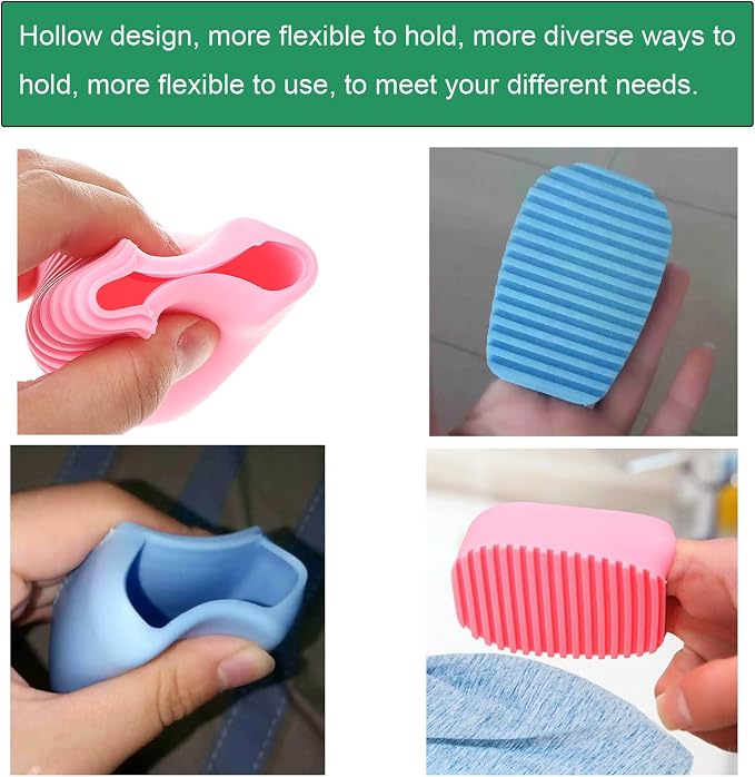 2 Pack Small Laundry Washing Board Portable Silicone Mini Washboard Handheld - Image 4