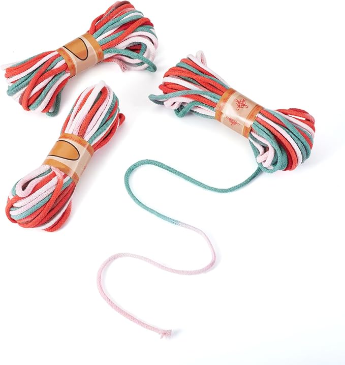 98.46 Feet Christmas Theme 3-3.5mm Macrame Cord Twisted Soft Macrame Rope - Image 7