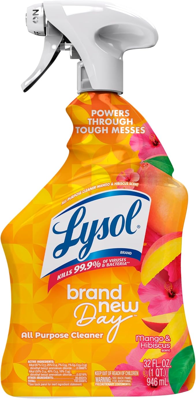 Lysol All Purpose Cleaner Spray, Kitchen & Bathroom Cleaner, Mango & Hibiscus by Lysol
