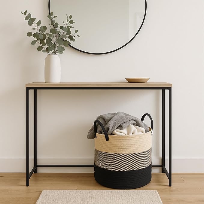 ShellKingdom Laundry Basket, Natural Rope Woven Storage Basket - Image 5