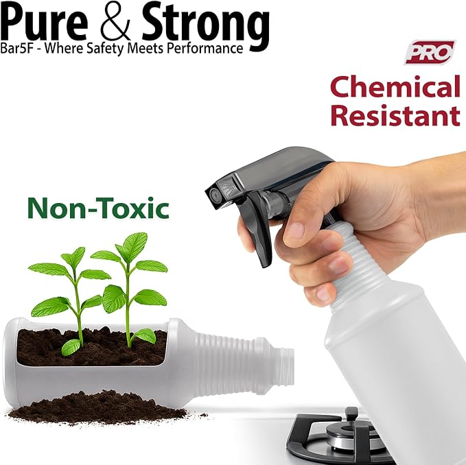 Bar5F Chemical-Resistant Spray Bottle – BPA-Free, Adjustable Nozzle - Image 8
