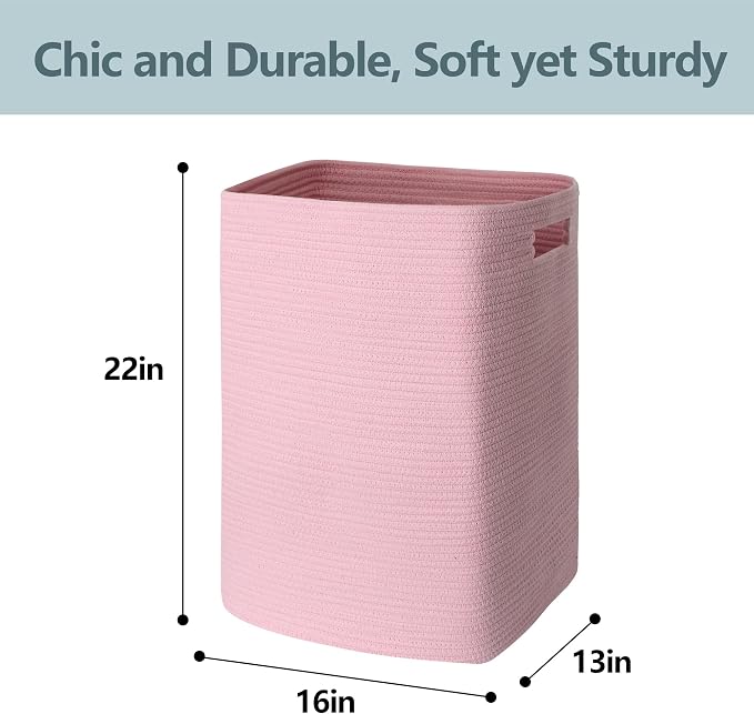 Large Laundry Hamper 16"x13"x22" - Image 2