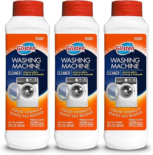 Glisten Washer Magic Washing Machine Cleaner and Deodorizer, 3 Bottles by Glisten