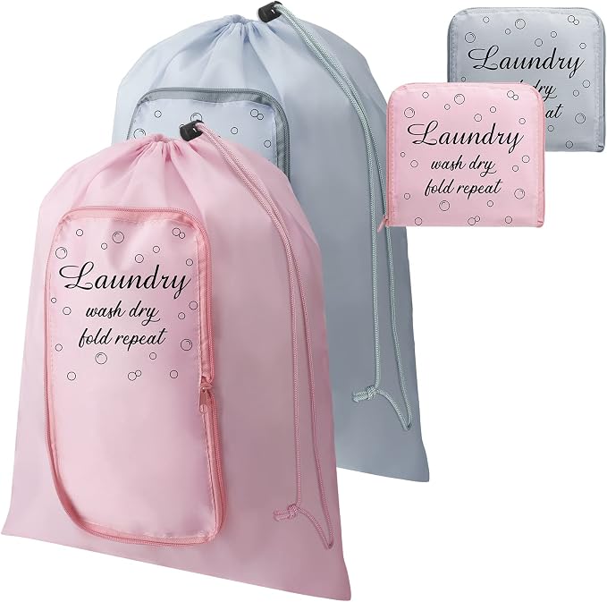 2 Pcs Travel Laundry Bag Washable Dirty Clothes Bag by Boao