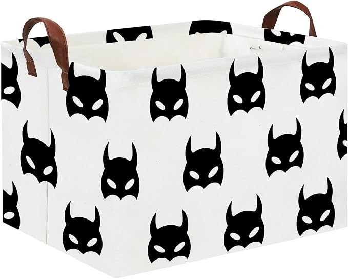HIYAGON Batman Basket Kids Storage Basket Cute Basket Empty Toy Storage Bin by HIYAGON